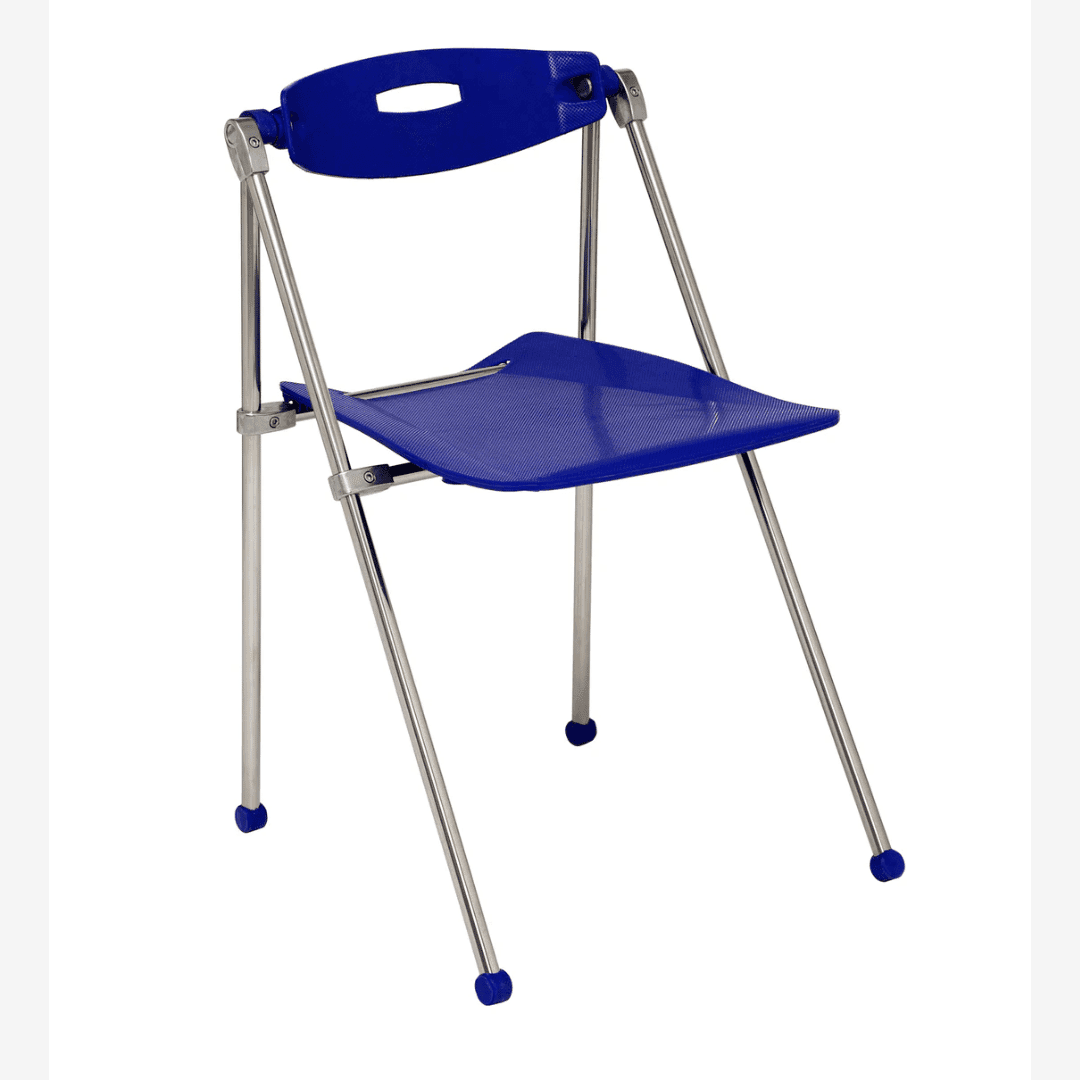 Celik Folding Chair - Celik_Blue_Angle in Mumbai by Woodware