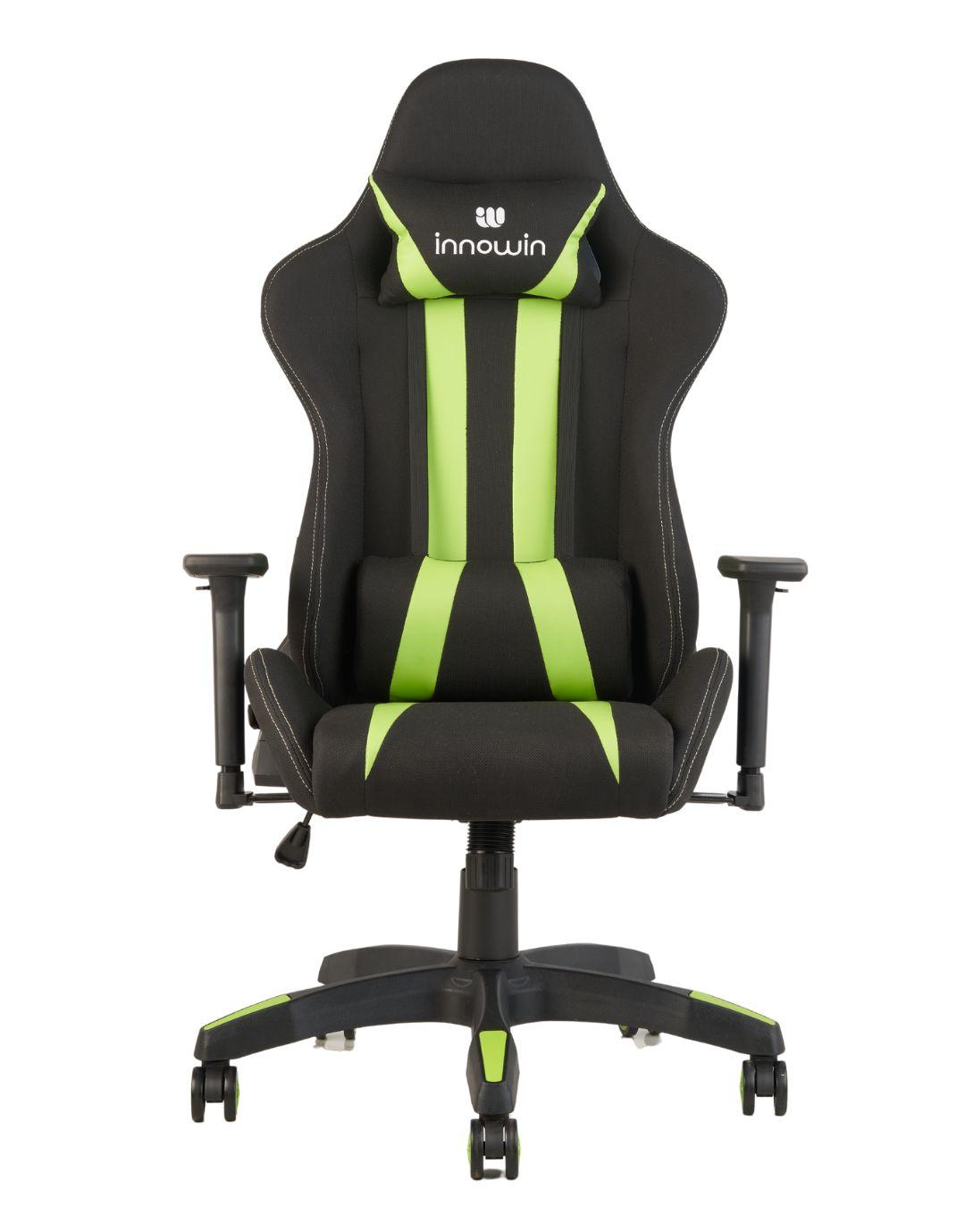 Defender Gaming Chair - DefenderBlackgreenfront in Mumbai by Woodware