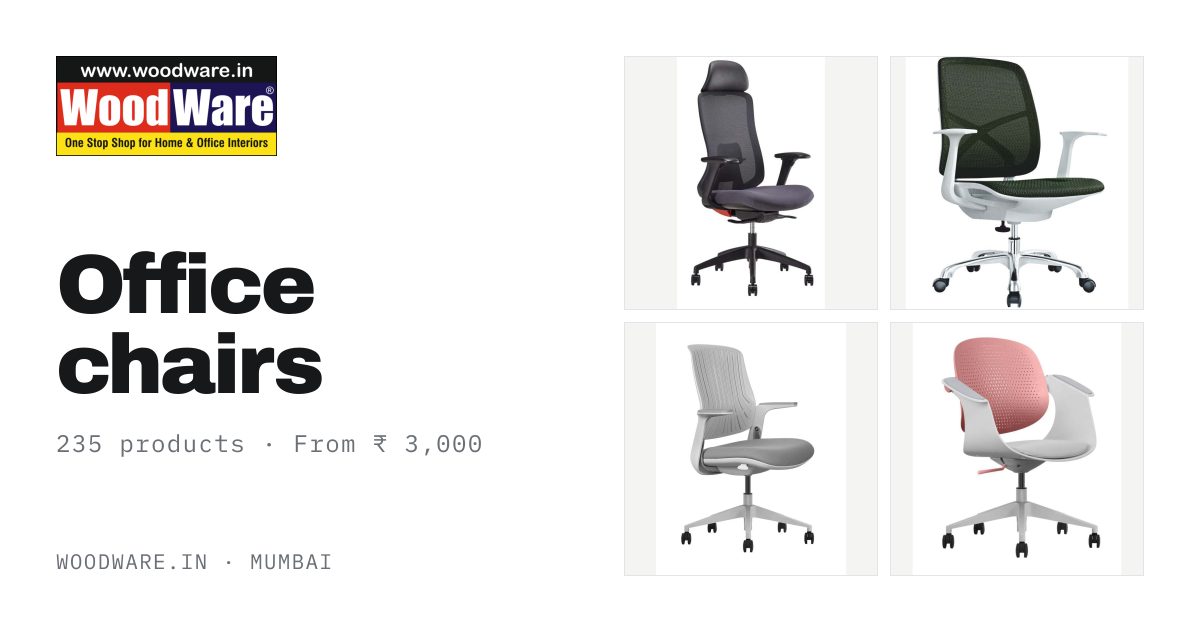 Office chairs — Woodware, furniture manufacturer, Mumbai
